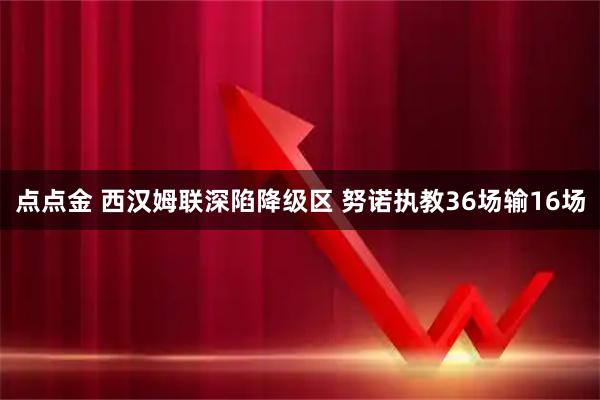 点点金 西汉姆联深陷降级区 努诺执教36场输16场